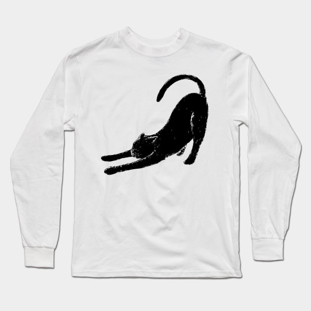 Stretching Cat Long Sleeve T-Shirt by StefanoArtibani